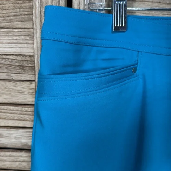 Cj Banks Pants Signature Slimming Vibrant Teal Trousers Size 16w - Picture 4 of 11